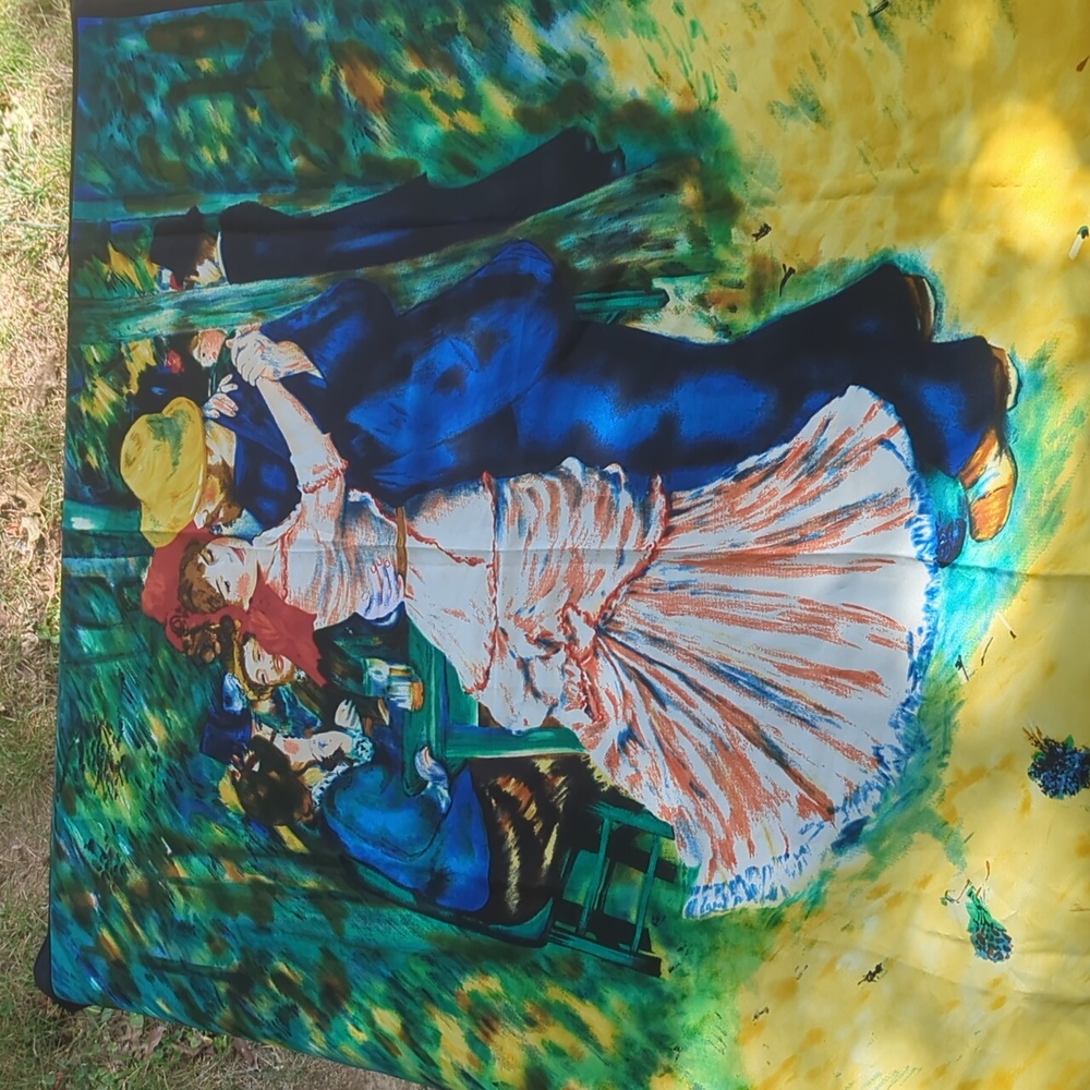 Renoir couple dancing scarf
